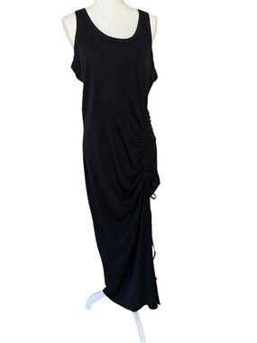 Chicme Ribbed Tank Maxi Dress With Side Ruching